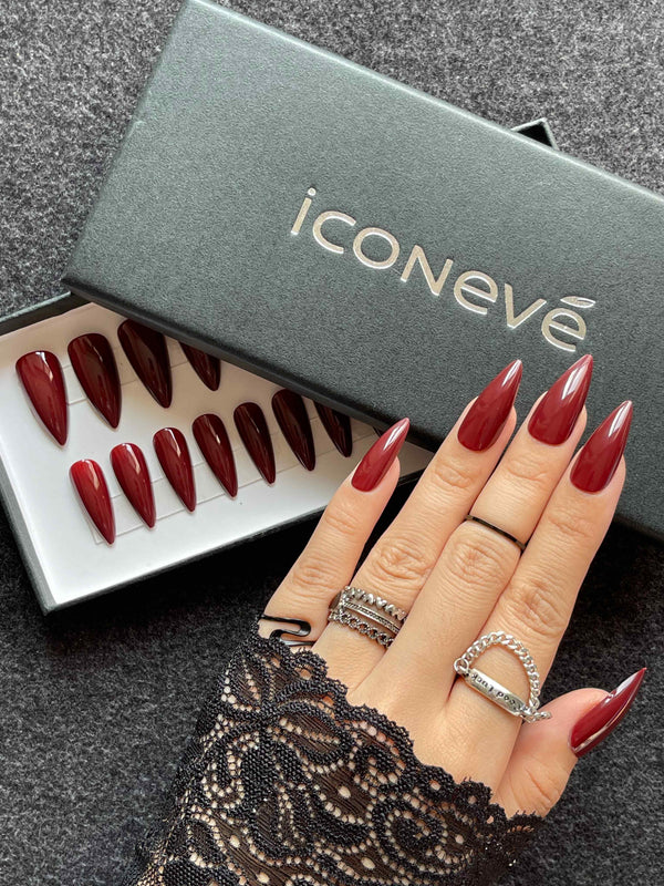 Maroon - Glossy Stiletto